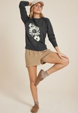 Floral Relaxed Fit Sweatshirt, C125, small