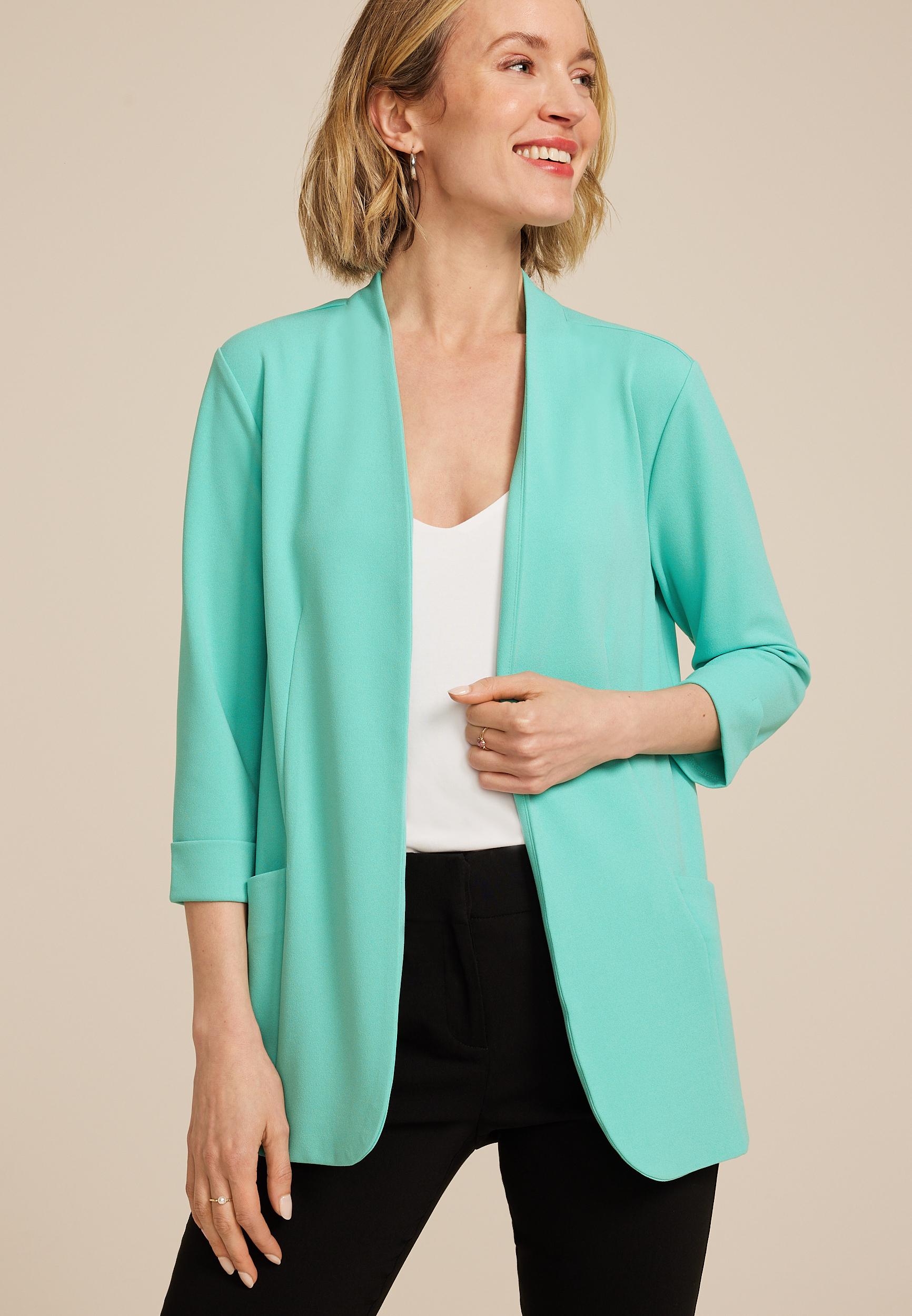 Ever Go Curve Hem Blazer