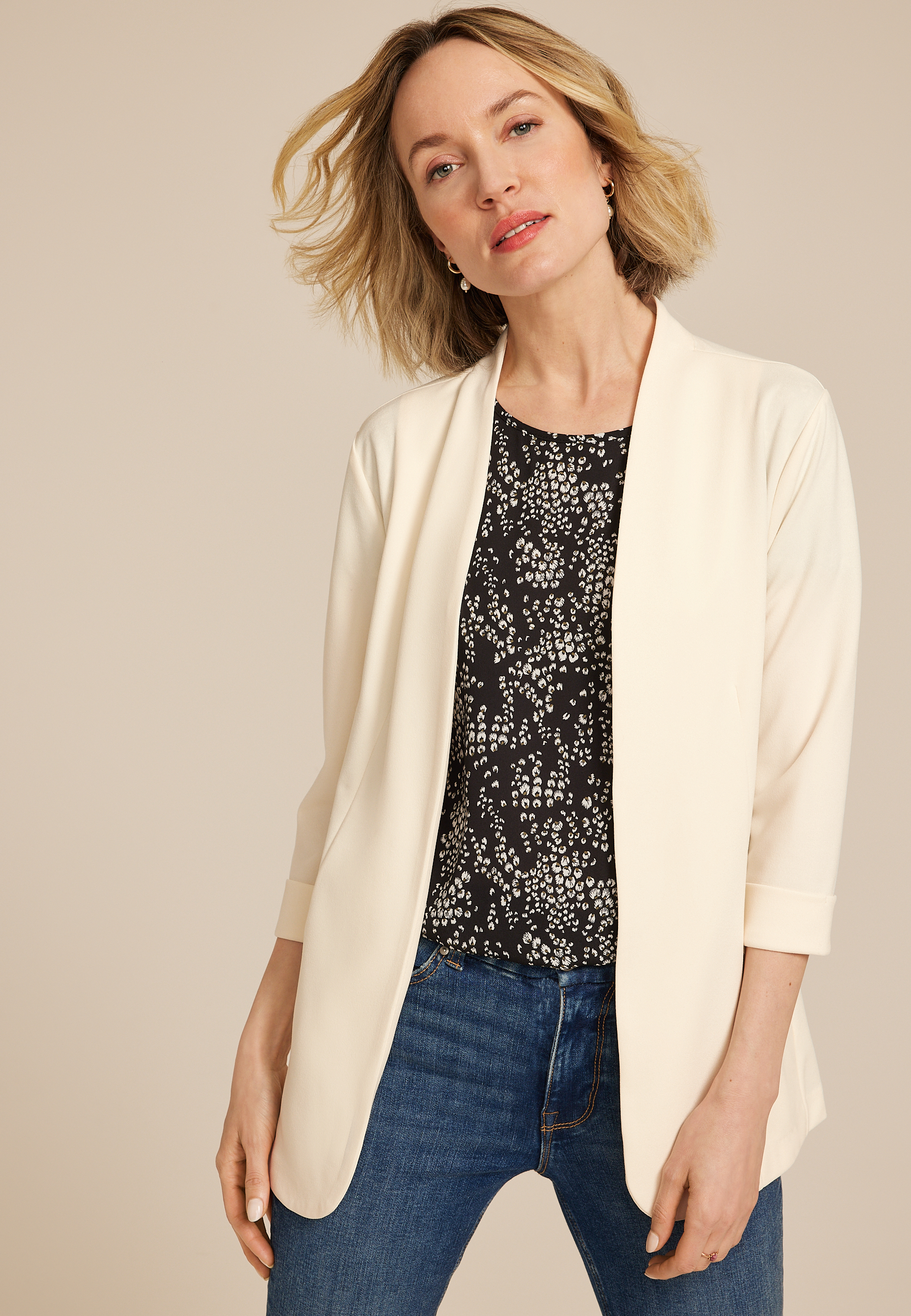 Ever Go Curve Hem Blazer