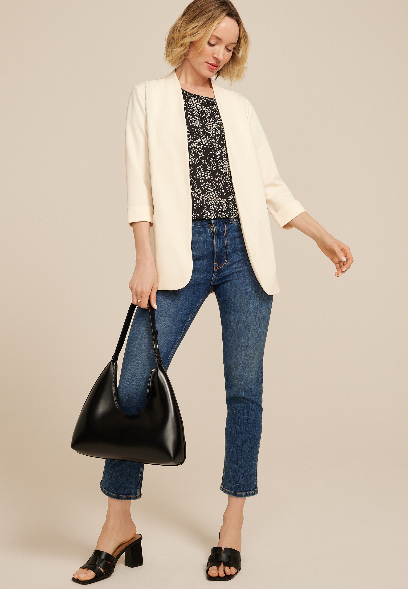 Ever Go Curve Hem Blazer, C9298, large