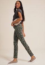 m jeans by maurices&trade; High Rise Camo Slim Straight Ankle Jean, , small