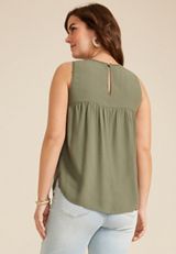 Lace Trim Tank Top, C3142, small