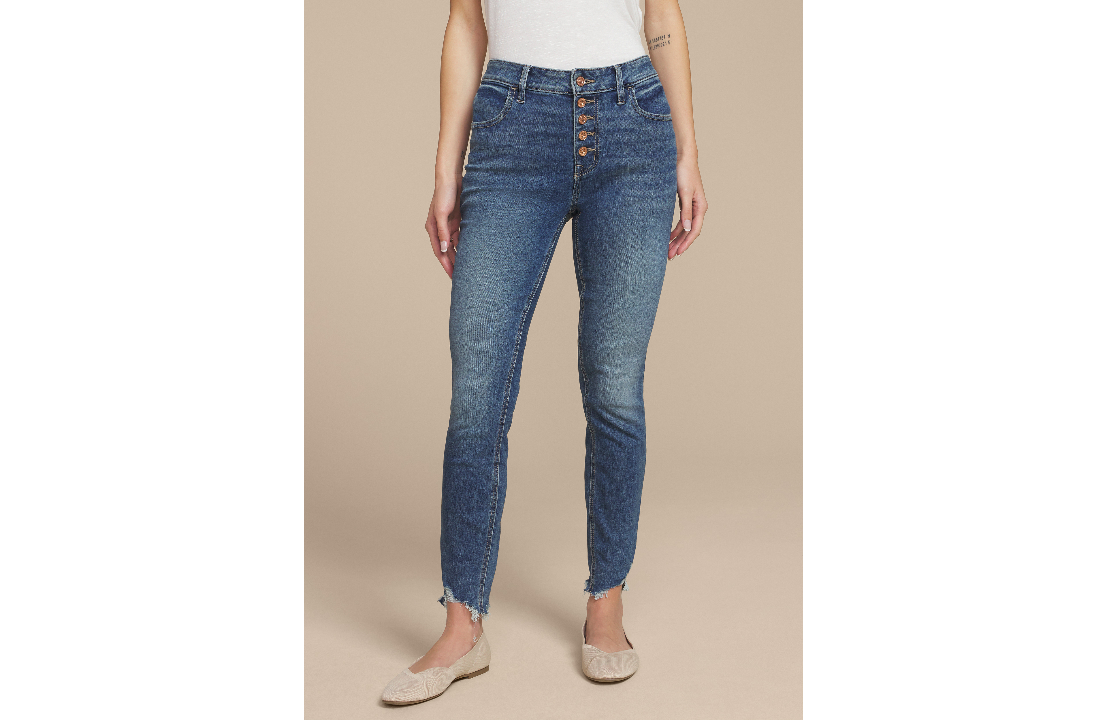 m jeans by maurices™ High Rise Button Fly Ankle Jegging