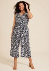 Plus Size Bare Woven Jumpsuit, C3123, small