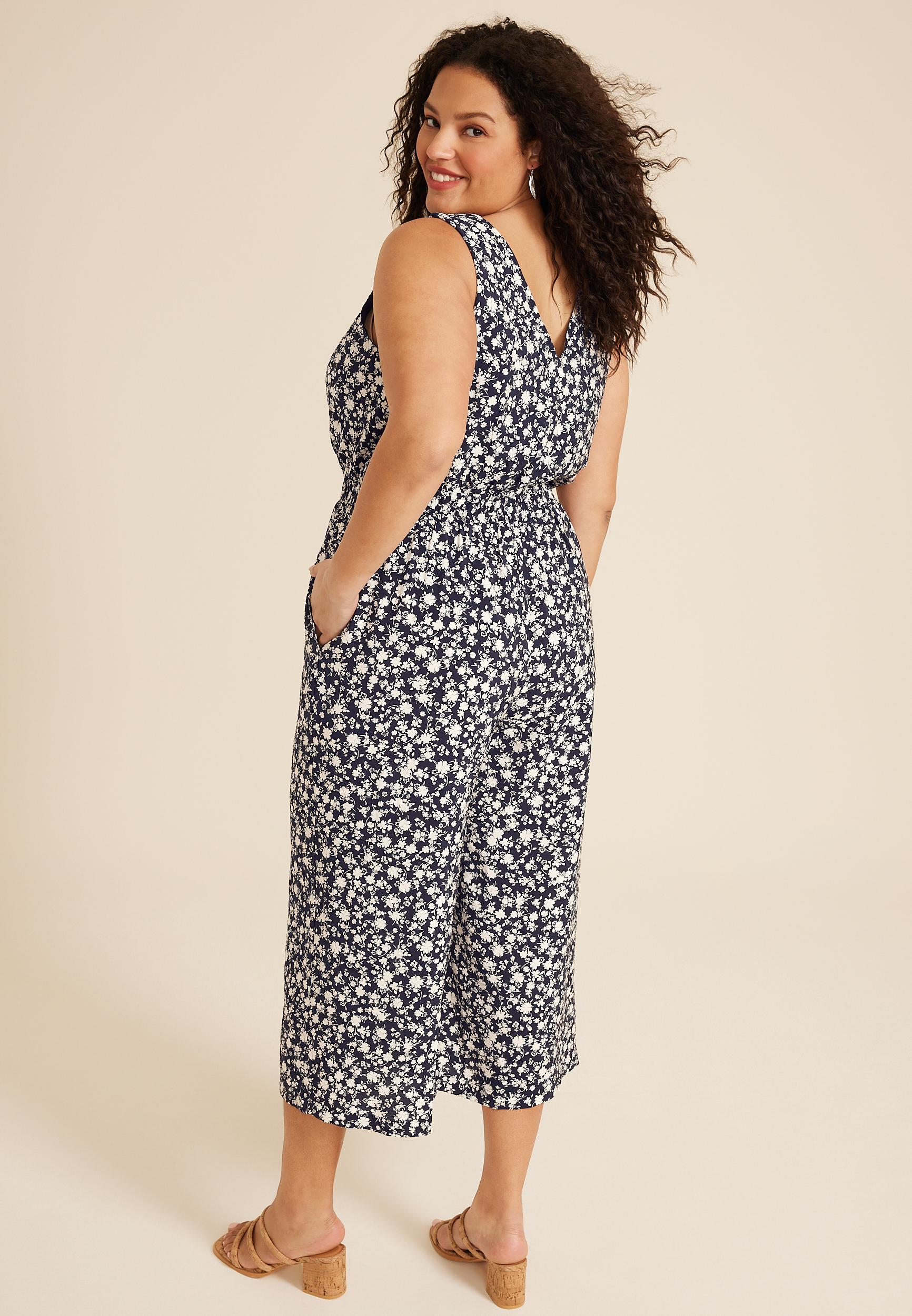 Plus Size Bare Woven Jumpsuit, C3123, large