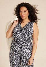 Plus Size Bare Woven Jumpsuit, C3123, small