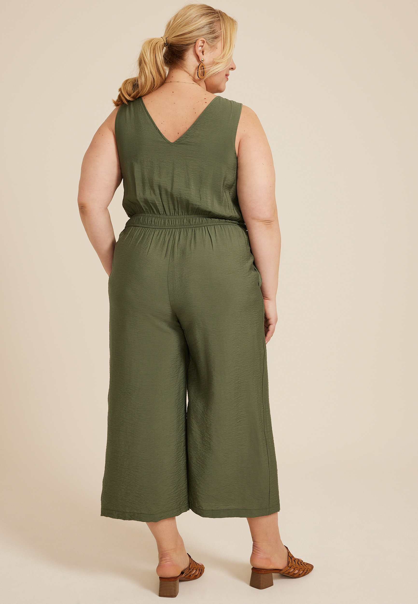 Plus Size Bare Woven Jumpsuit, C3142, large