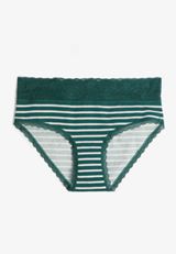 Simply Comfy Cotton Striped Hipster Panty, , small