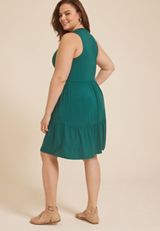 Plus Size 24/7 Bare Notch Neck Dress, C9886, small
