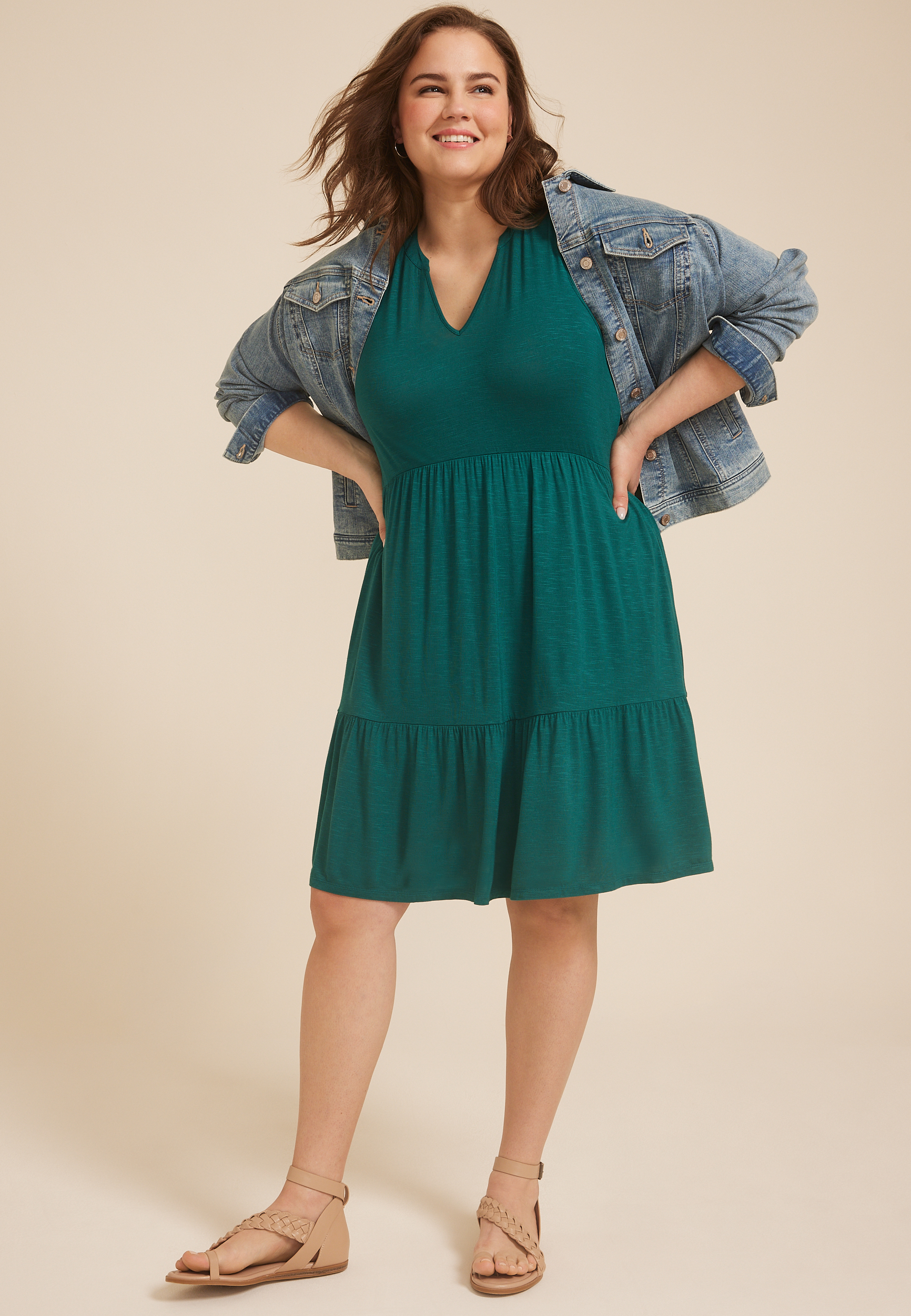 Plus Size 24/7 Bare Notch Neck Dress, C9886, large