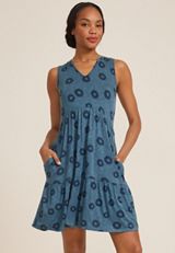 24/7 Bare Printed Notch Neck Dress, C2255, small