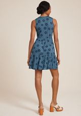 24/7 Bare Printed Notch Neck Dress, C2255, small