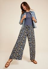 Printed Palazzo Pant, , small