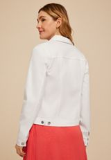 White Denim Jacket, WHITE, small