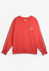 Embroidered Sun Relaxed Fit Sweatshirt, C9334, small