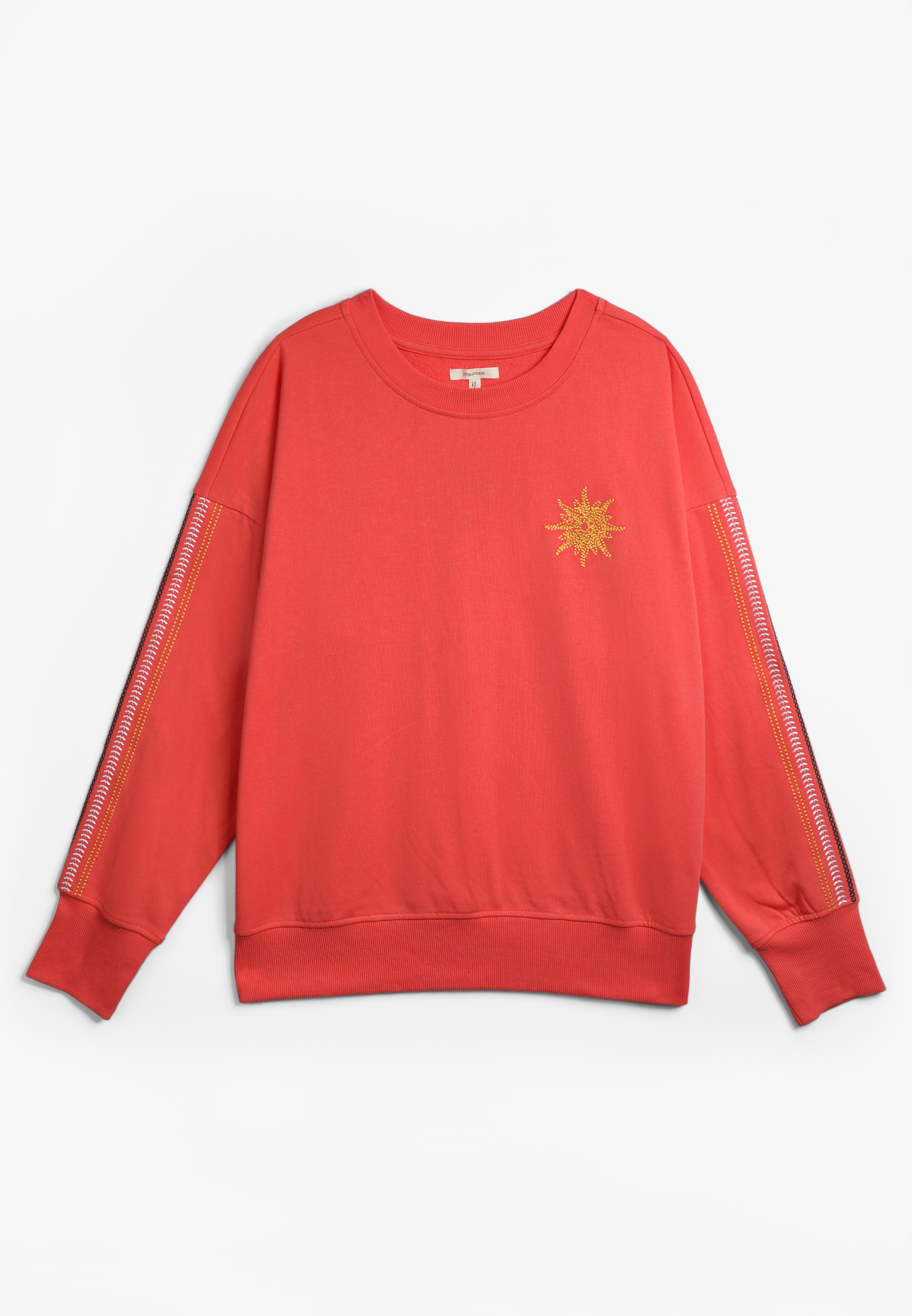Plus Size Embroidered Sun Relaxed Fit Sweatshirt, C9334, large