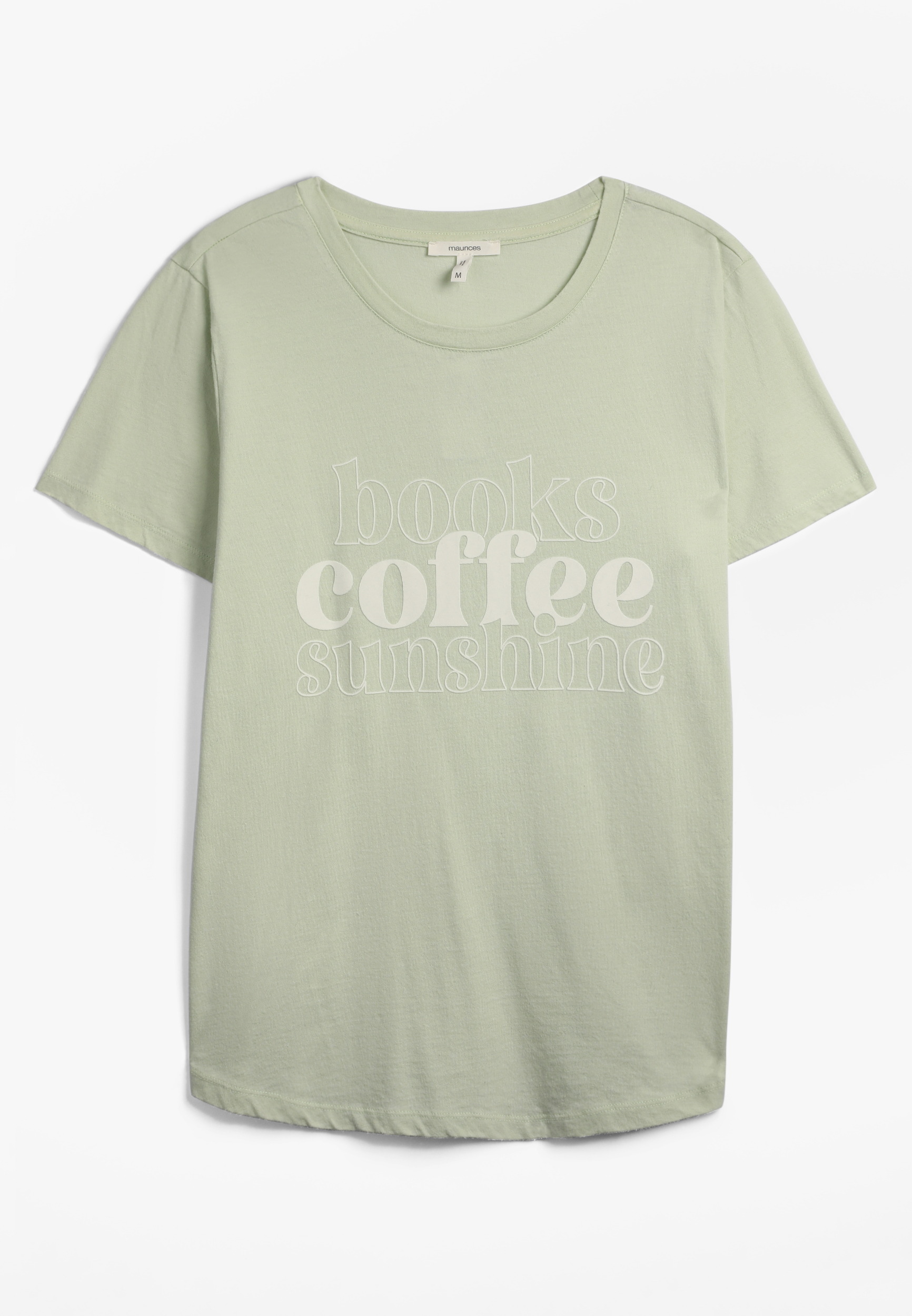Plus Size Coffee Books Sunshine Classic Fit Graphic Tee, C9820, large