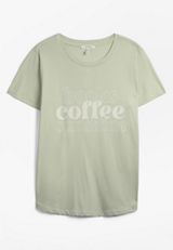 Plus Size Coffee Books Sunshine Classic Fit Graphic Tee, C9820, small