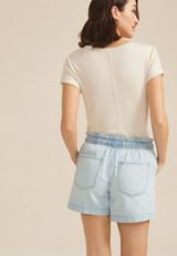 m jeans by maurices&trade; Soft Light High Rise Drawstring 5in Short, , small