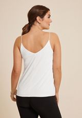 Lace Trim V Neck Swing Cami, C7313, small