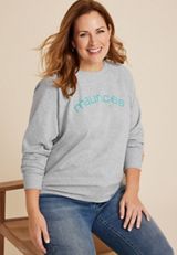 Plus Size Maurices Relaxed Fit Sweatshirt, C3348, small