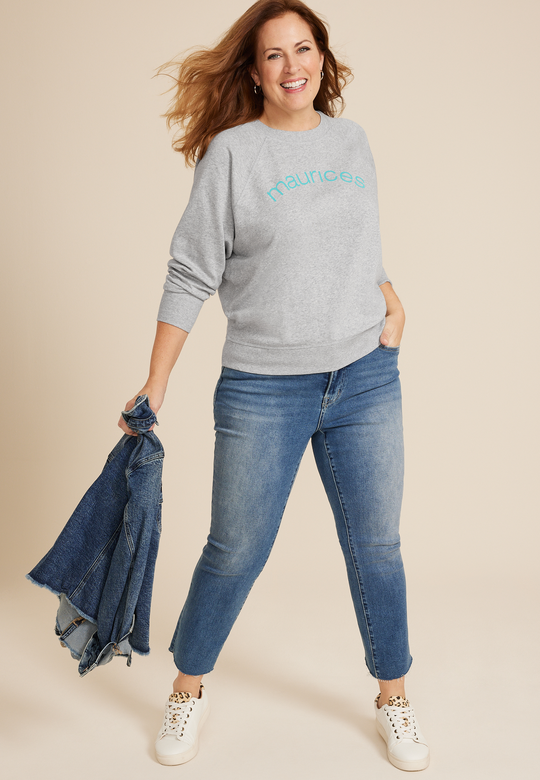 Plus Size Maurices Relaxed Fit Sweatshirt, C3348, large