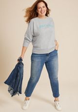 Plus Size Maurices Relaxed Fit Sweatshirt, C3348, small