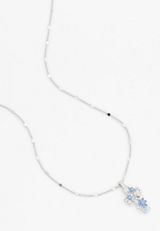 Floral Cross Pendant Necklace, C1524, small