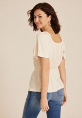 Crochet Peplum Top, C183, small