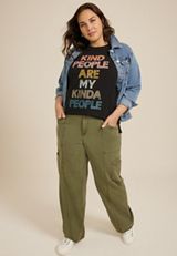 Plus Size Kind People Are My Kinda People Relaxed Fit Graphic Tee, C106, small