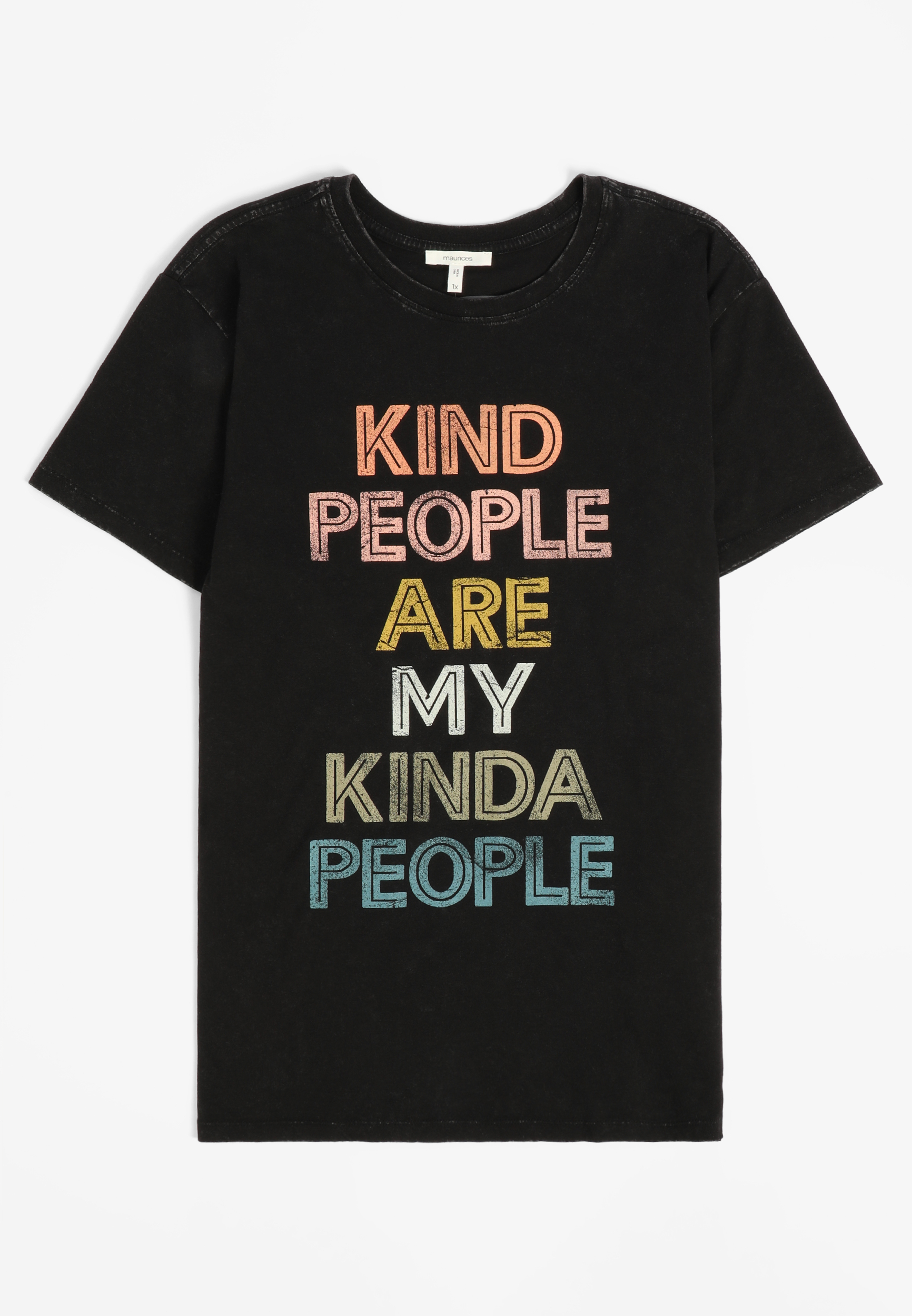 Plus Size Kind People Are My Kinda People Relaxed Fit Graphic Tee, C106, large