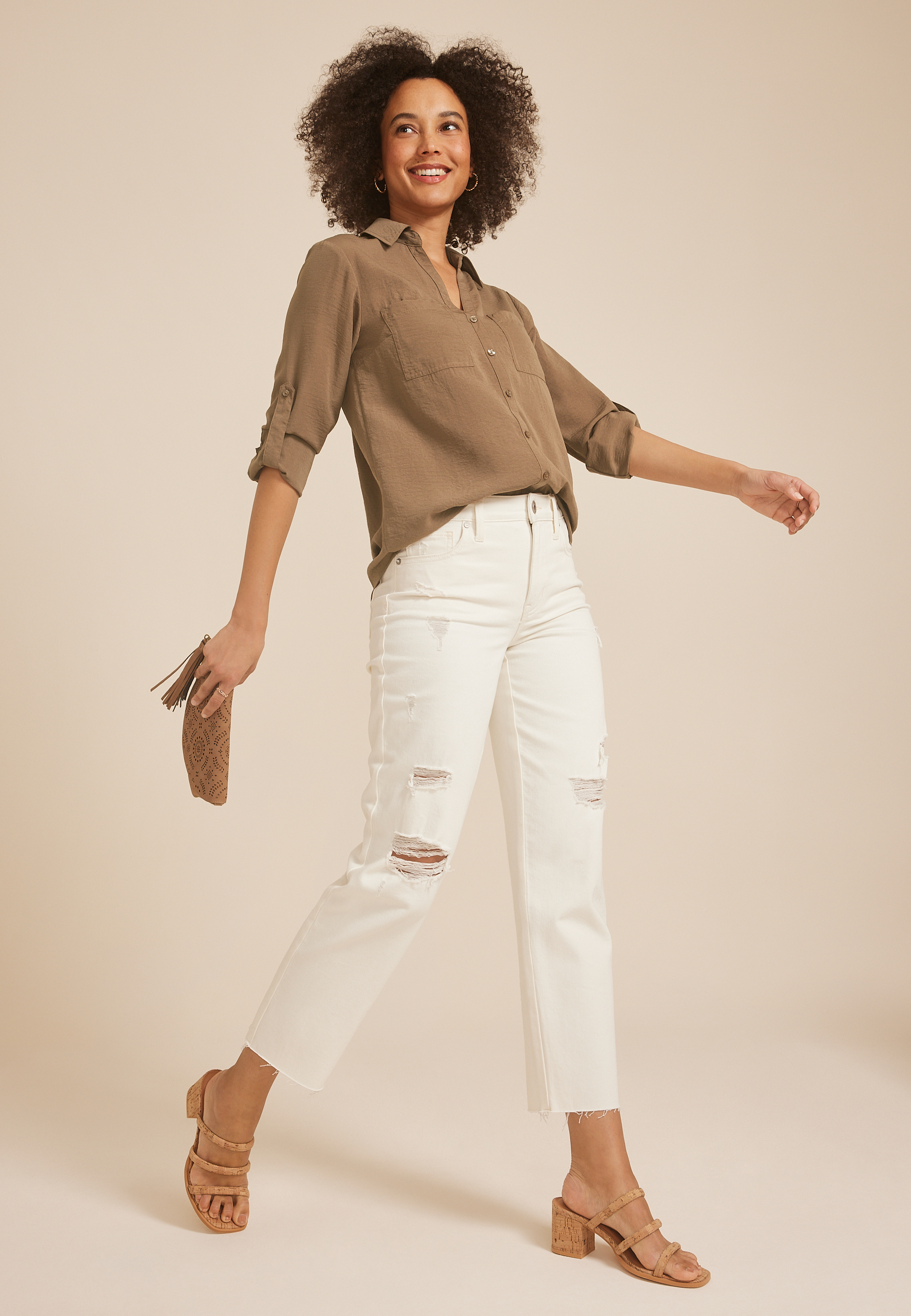 Winona Button Down Blouse, C1896, large