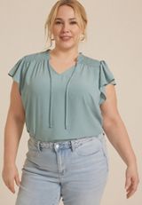 Plus Size Cool Crepe Blouse, C9826, small