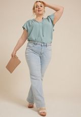 Plus Size Cool Crepe Blouse, C9826, small