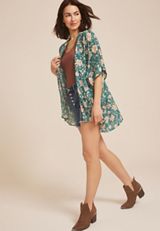 Blue Floral Kimono, C9887, small