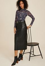 Floral Mesh Mock Neck Blouse, C3123, small