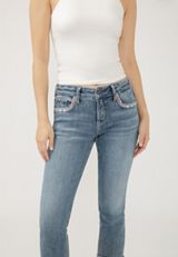 Silver Jeans Co.&reg; Elyse Mid Rise Luxe Stretch Americana Cuffed Capri, C2806, small