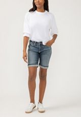 Silver Jeans Co.&reg; Suki Curvy Mid Rise Americana 10in Bermuda Short, , small