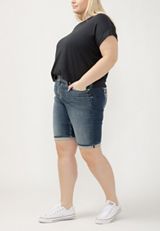 Plus Size Silver Jeans Co.&reg; Suki Curvy Mid Rise Americana 10in Bermuda Short, , small