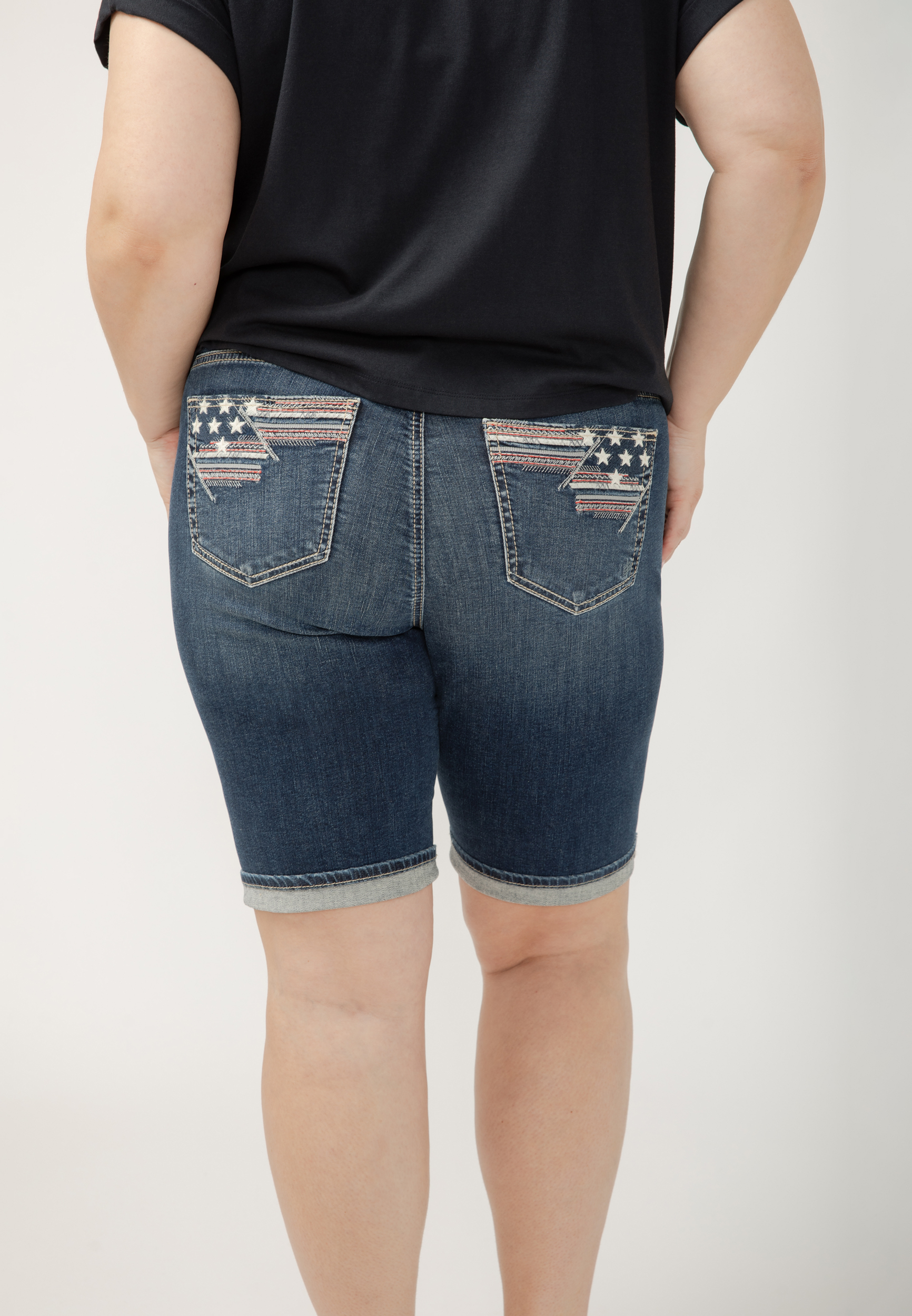 Plus Size Womens Silver Jean Shorts Plus Size Silver Jeans Suki