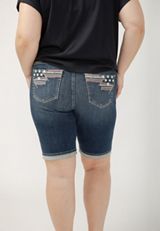 Plus Size Silver Jeans Co.&reg; Suki Curvy Mid Rise Americana 10in Bermuda Short, , small
