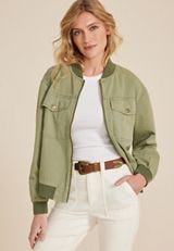 Twill Bomber Jacket, , small