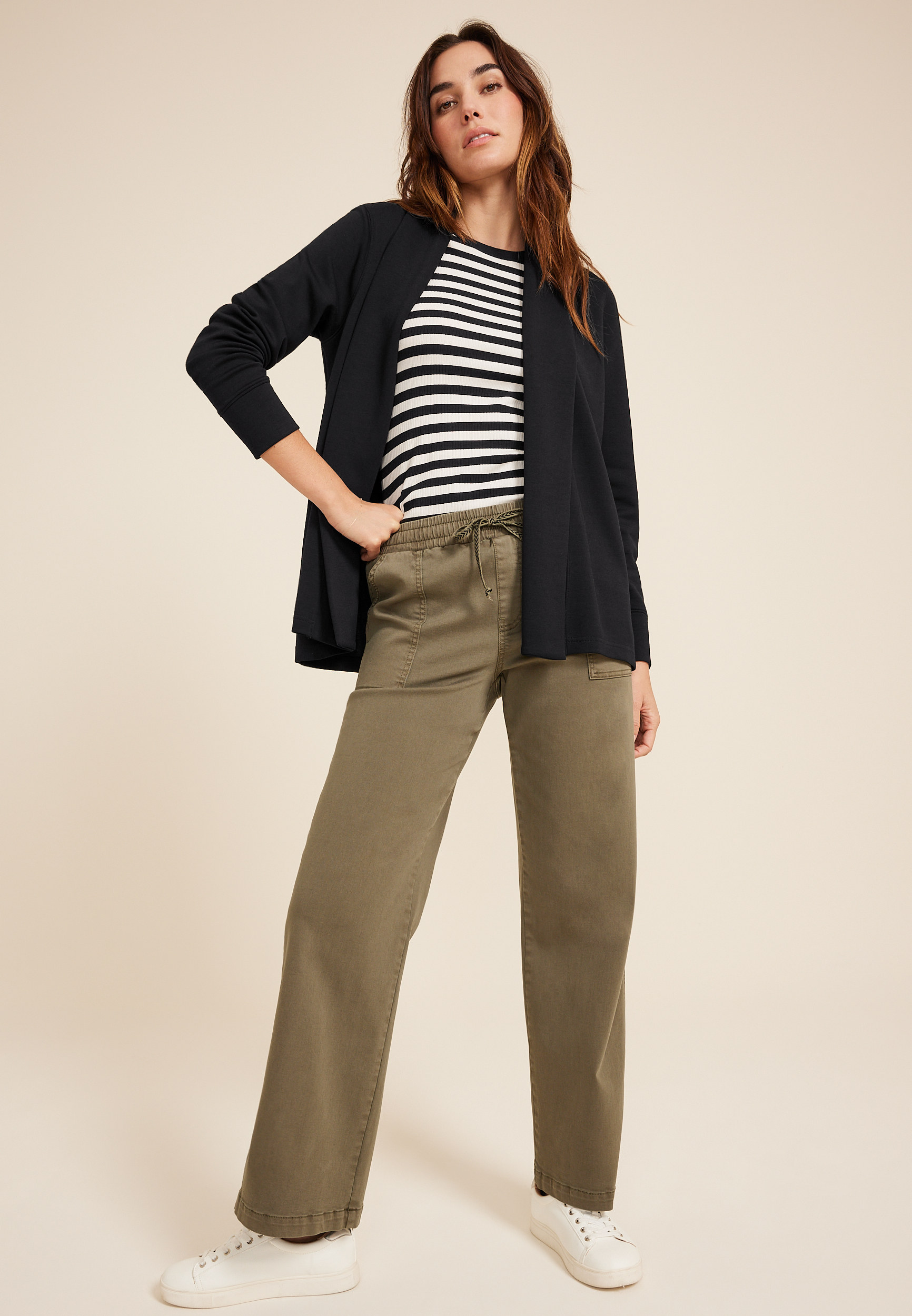 Shawl Collar Scuba Knit Cardigan, C106, large