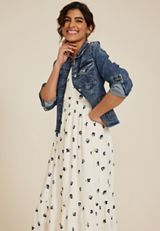 Flutter Sleeve V Neck Midi Dress, C2380, small