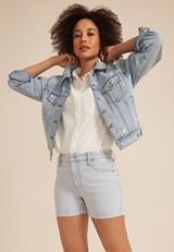 m jeans by maurices&trade; Striped High Rise 3.5in Short, , small
