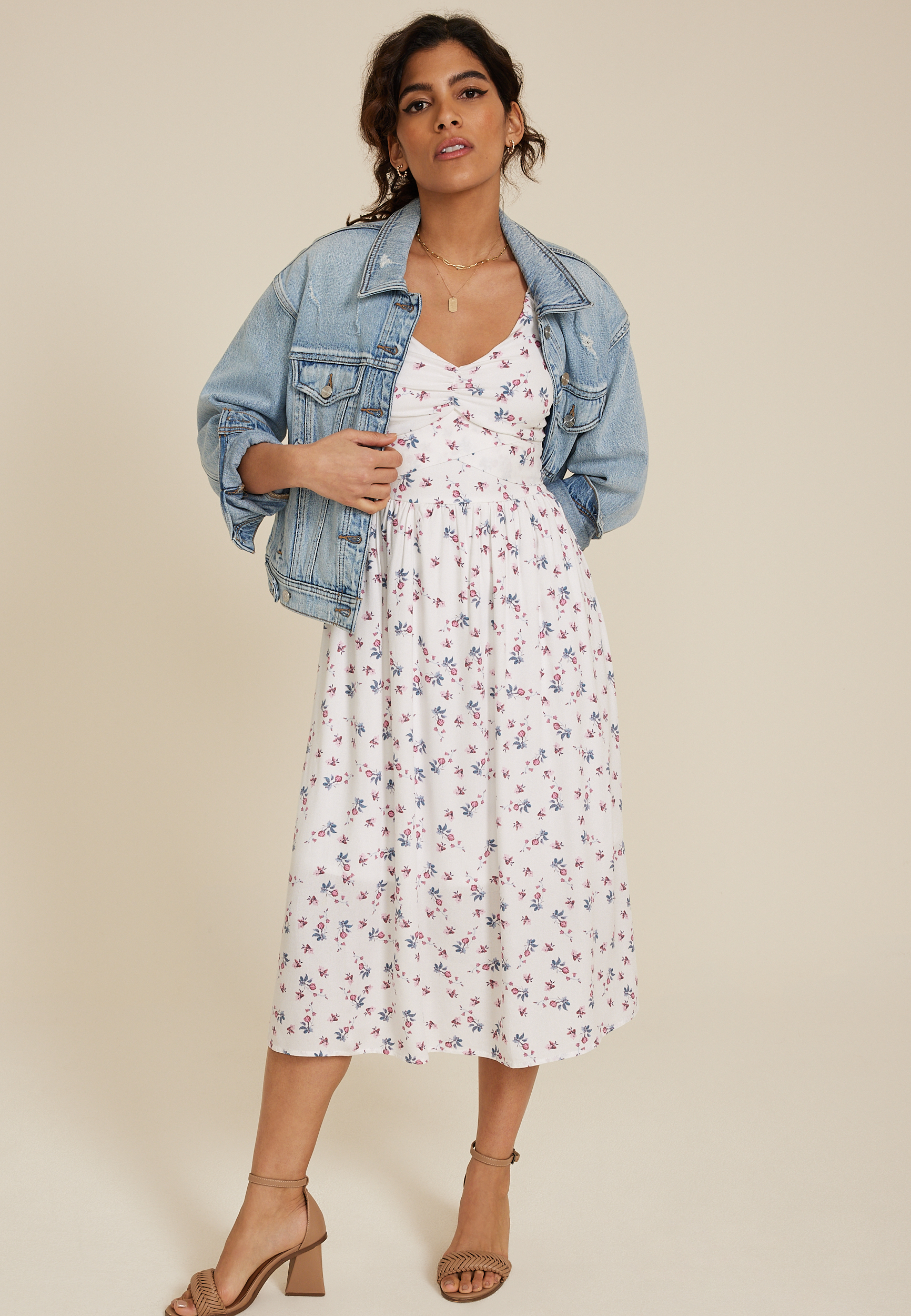 Bare Floral Midi Dress, C2380, large
