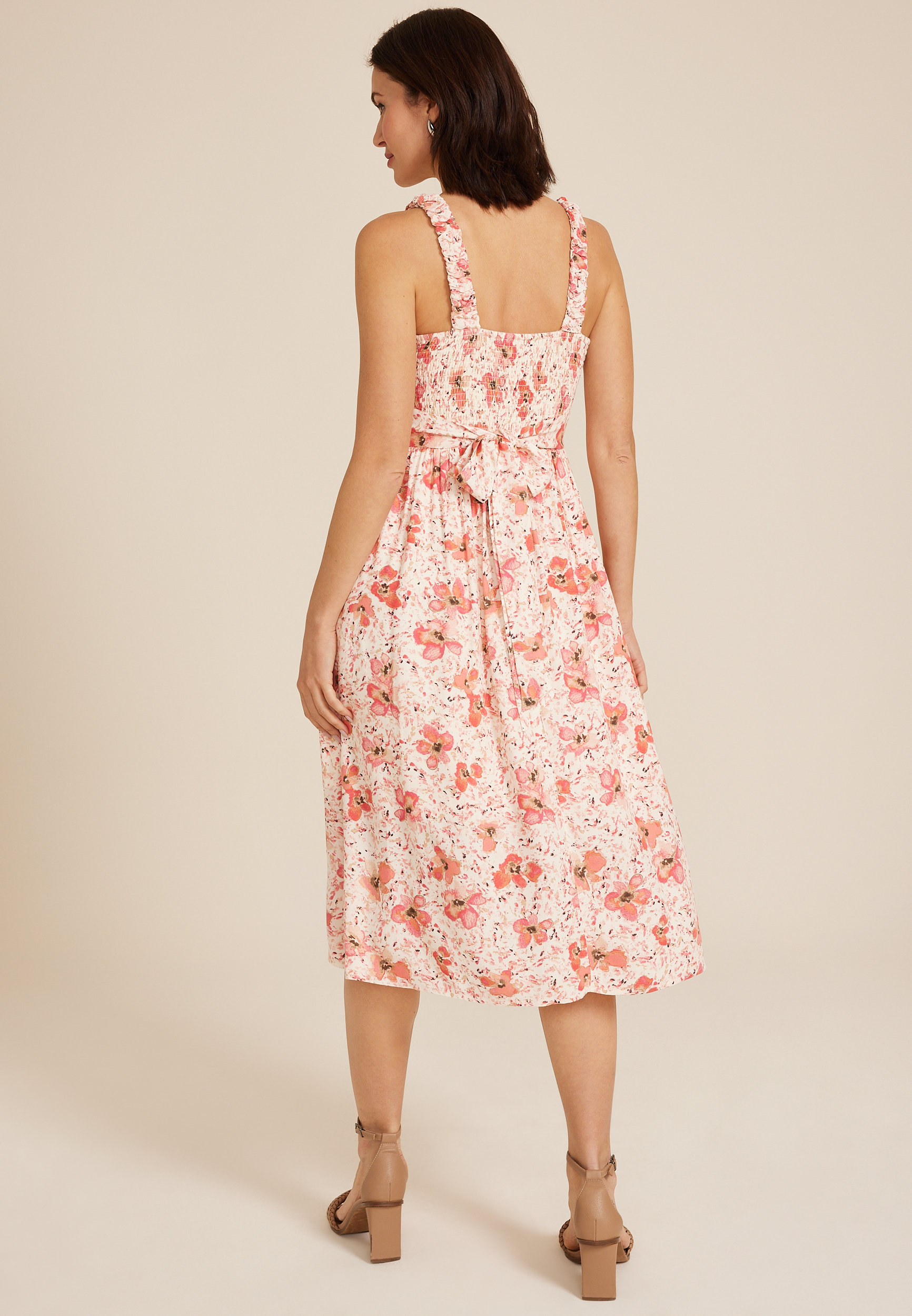 Bare Floral Midi Dress