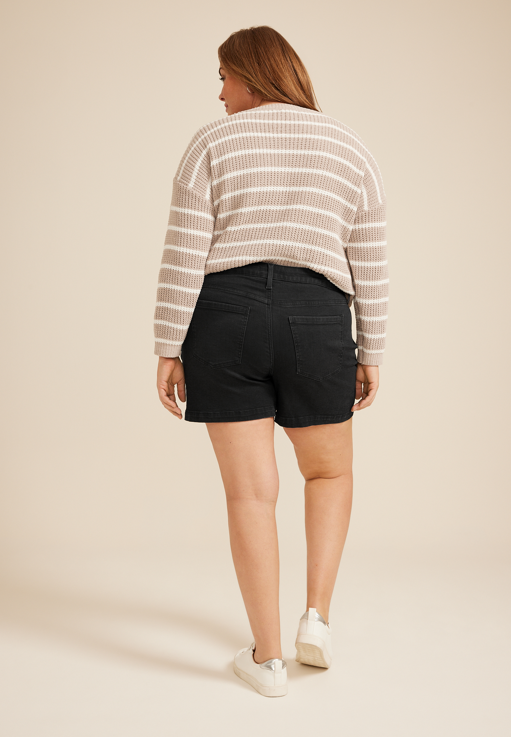 Plus Size m jeans by maurices&trade; Black High Rise 5in Short, , large
