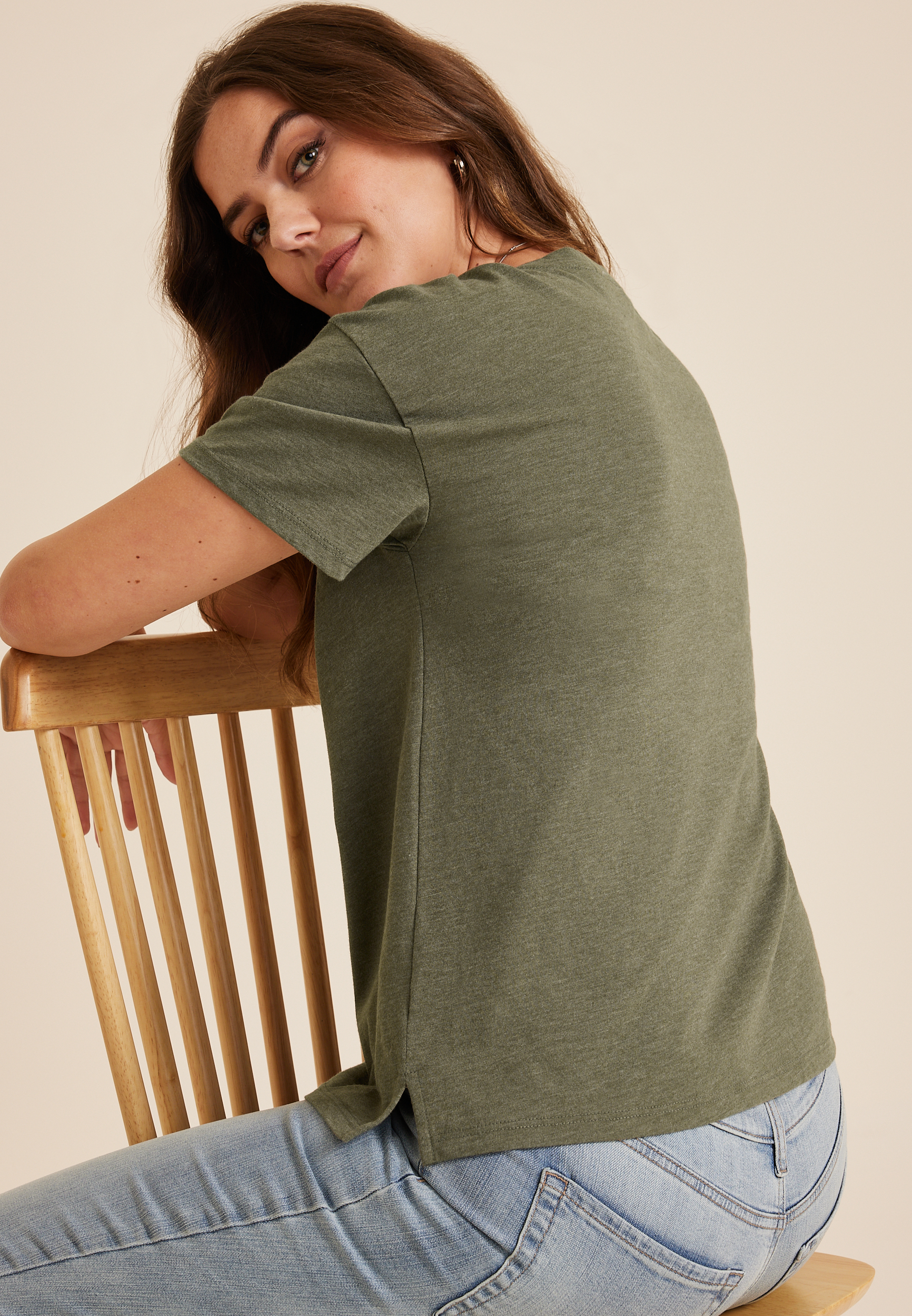 Daisy Relaxed Fit Graphic Tee, ULTIMATE OLIVE, large