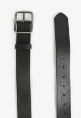 Square Buckle Belt, BLACK, small